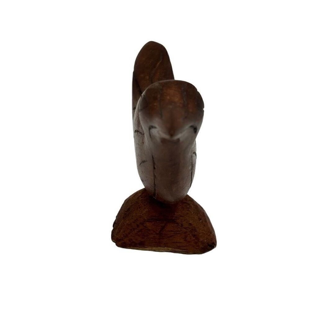 ‎Vintage Hand Carved Wooden Bird Figurine - Picture 9 of 9